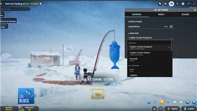 Screenshot impostazioni generali Ice Fishing